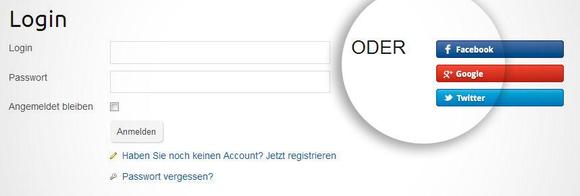 Einfaches Social Login Beispiel für den Registrier- und Loginprozess