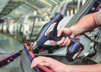The battery-powered ProCut tool saves time, effort and strain when applying large quantities of heavy-duty cable ties.