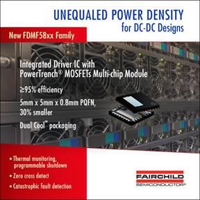 Integriertes Smart Power Stage (SPS) Modul von Fairchild Semiconductor bietet Effizienz und höhere Leistungsdichte