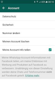 WhatsApp-Nutzer-Account nach Zustimmung der Daten-Weitergabe an Facebook1.png