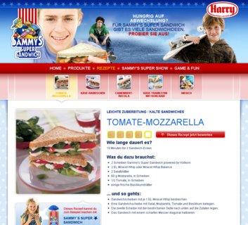 Sammy's Super Site - Rezept: Tomate-Mozzarella
