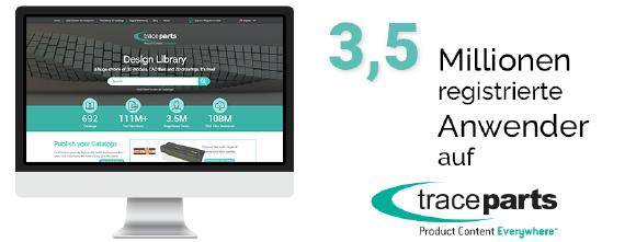 3,5 Millionen registrierte Anwender auf TraceParts