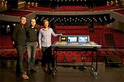 From left: Gary Payne, Sound Engineer; Morten Laulund Uldbæk, Matrix Sales — MIDAS KLARK TEKNIK product manager DK; Jonas Knive, Technical Director
