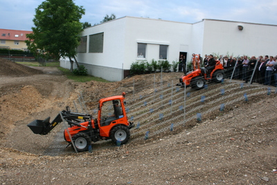 Teilansicht des neuen Vorführ-Parcours, der noch weiter ausgebaut und bepflanzt wird