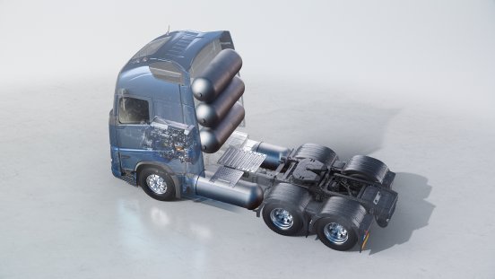 Volvo truck with combustion engine running on hydrogen.jpg