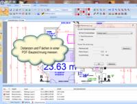 Distanzen und Flächen  messen in PDF Bauzeichnungen  mit RxHighlight