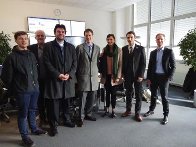 Vertreter des BMWi und der Stadt Leipzig zu Besuch bei der Energy2market GmbH.