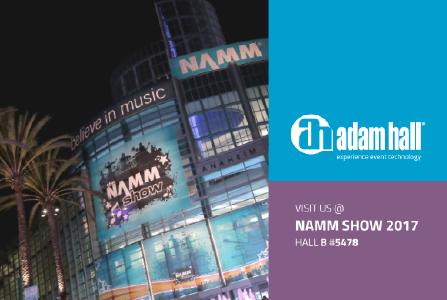 Adam Hall Group notizie al Winter NAMM 2017