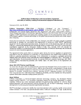 18072018_ENEnWave Signs TELOA  with GEA Lyophil GmbH.pdf