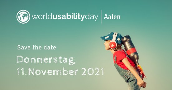 Am 11. November findet ab 10 Uhr der World Usability Day an der Hochschule Aalen statt. Gra.png