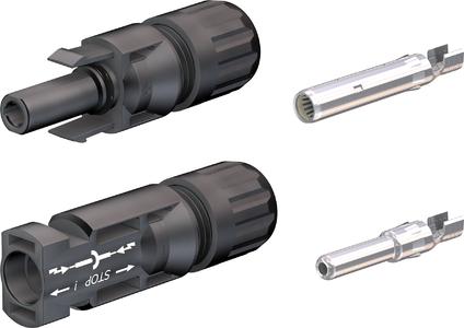 Image 1 | (image of MC4) Is reliable and can be assembled on site. The established MC4 connector now also has UL approval for 1500 volts.