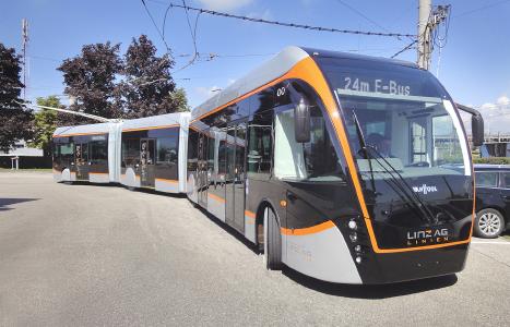 The EXQUI.CITY T in service with LINZ AG LINIEN I © Kiepe Electric GmbH