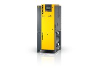 Das Herzstück des Aircenter ist ein hocheffizienter, fluideingespritzter Schraubenkompressor kombiniert mit einem energiesparenden Kältetrockner und einem platzsparend untergebauten Druckluftbehälter.