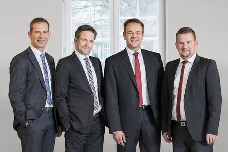 Der Vorstand von UNITY blickt auf ein erfolgreiches Geschäftsjahr zurück: Christoph Plass, Stephan Bille, Tomas Pfänder und Dr.-Ing. Frank Thielemann (v.l.)