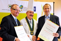 Ludgerus Niklas, Geschäftsführer Verband der Köche Deutschlands e.V. (links); Axel Rühmann, Präsident der Köche Deutschlands e.V. (Mitte) und Johann Fuchsgruber, Geschäftsführer Messe Erfurt GmbH (rechts)