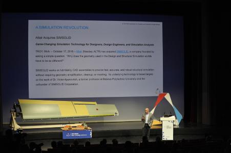 Gründer, Präsident und CEO von Altair, James Scapa, gab auf der ATC die Übernahme von SimSolid bekannt