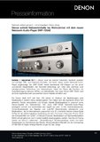 [PDF] Pressemitteilung: Denon schickt Netzwerkinhalte ins Wohnzimmer mit dem neuen Netzwerk-Audio-Player DNP-720AE