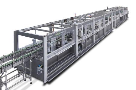 The Innopack Nature MultiPack™ machine from KHS is now also available for the high-performance range with an output of up to 108,000 cans or PET bottles per hour.