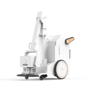 Die digitalen mobilen Röntgeneinheiten von Wandong sind extrem kompakt. Transport und Bedienung können durch eine Person erfolgen, nötige Komponenten wie Röntgendetektor, Röntgengenerator und Laptop mit Bildverarbeitungssoftware sind im Gerät vereint (Bild: Beijing Wandong Medical Technology Co. Ltd)