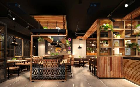 Hygiene-Trennwand mit UVC-Raumluftdesinfektion für Restaurants und die Gastronomie allgemein. Foto: Eigenes Rendering / Adobe Stock
