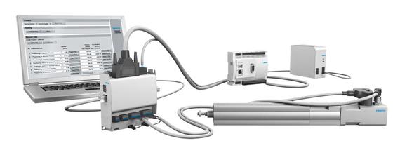 Optimised Motion Series with EPCO: this simple, full-feature but inexpensive positioning system offers two ways of configuring up to seven or 31 positioning variants very simply and quickly. (Photo: Festo AG & Co. KG)