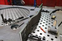 Laser projection on metal workpieces