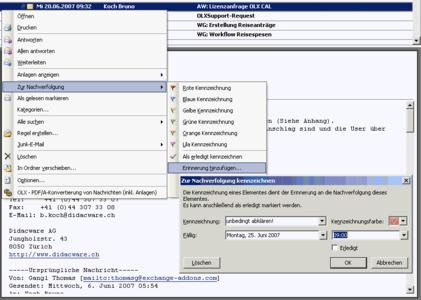 Erinnerungen auf allen Outlook© und Exchange©-Ebenen