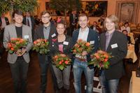 Die Preisträger des Tudalit-Architekturwettbewerbs 2012: Hermann Fliegel, Marcus Ebert, Antonia Schwarzmeier, Marius Drauschke, Benjamin Welscher