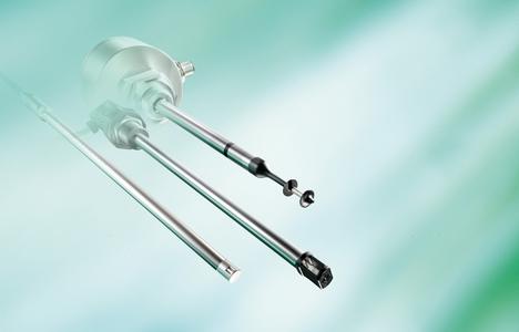 Measuring head version of thermal flow sensors: Dumbbell head, membrane head, chamber head