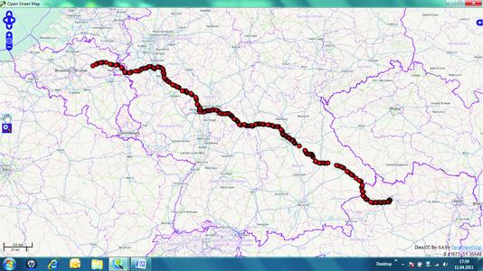 BuM Tricon 12 TRACKER SW Positionsdaten Karte