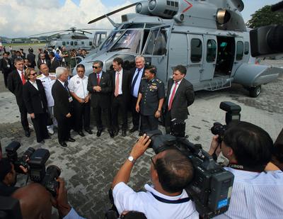 Eurocopter delivers the first two Royal Malaysian Air Force EC725s from an order for 12 medium-lift, twin-engine helicopters © Copyright Eurocopter Malaysia