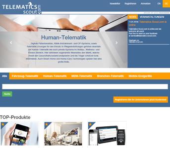 Screenshot der Homepage von Telematics-Scout.com. Bild: MKK Media GmbH