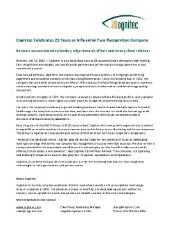 Cognitec Celebrates 20 Years as Influential Face Recognition Company.pdf