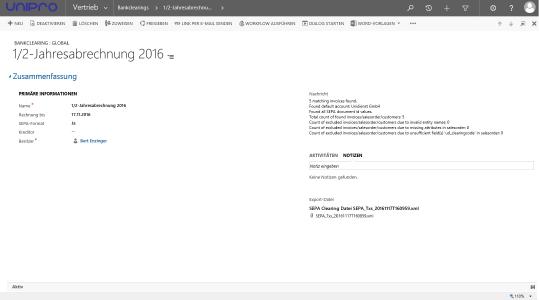 Bankenclearing mit der UniPRO/Schnittstelle für SEPA