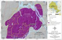 Abbildung 1: Geologische Karte des Konzessionsgebiets