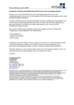 161116 Pressetext_Nachlese SAP Forum Essen 2016.pdf