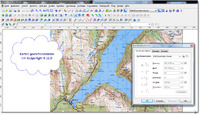 RxSpotlight R12.0 zeigt das Georeferenzieren an einer gescannten Vorlage