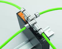 Weidmüller’s RJ45 plug-in connectors: The outlet directions, which can be flexibly adjusted in increments of 90°, allow for custom-fit cable routing within the tightest of spaces