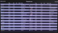 Darstellung „Departures“ mit SKYport FIDS.