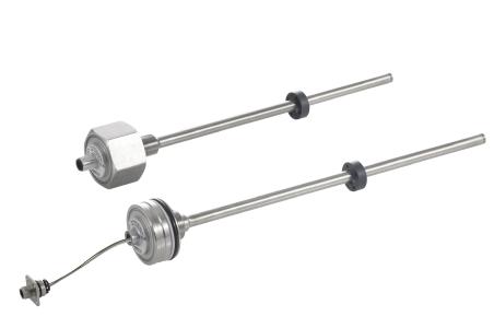 Novotechnik’s new TM1 linear in-cylinder position sensor in screw mount (rear) and plug-in (front) versions – available from Variohm EuroSensor