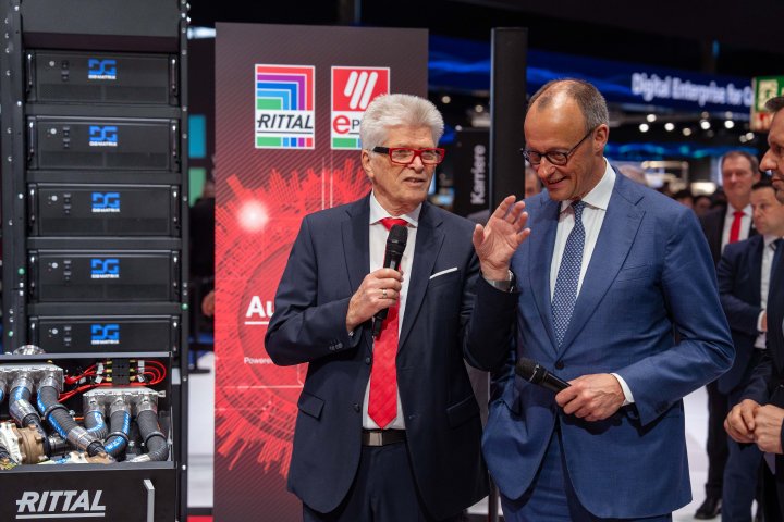 Hannover Messe: German Chancellor visit Rittal and Eplan