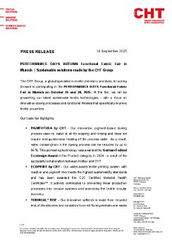 CHT Press release PERFORMANCE DAYS AUTUMN Functional Fabric Fair.pdf