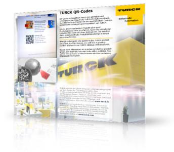 Mittels QR Codes in Printkatalogen gelangen TURCK Kunden einfach und direkt zu den detaillierten Produktinformationen in der TURCK-Produktdatenbank im Internet