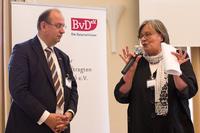 Rudi Kramer, BvD Vorstand mit Andrea Voßhoff, Bundesbeauftragte für den Datenschutz und die Informationsfreiheit © BvD/Christina Denz