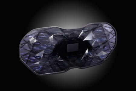 The Iconic Space Grille concept panel from Kurz that was awarded a prize in the Automotive Brand Contest 2020 / Photo: Kurz