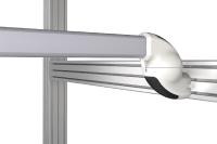 Für die vertikale Anwendung ist profiPLUS Wandgelenk smart konzipiert. Auch hier reicht eine Fläche von 33 x 44 mm für eine sichere Montage bereits aus / Bild: Rolec Gehäuse-Systeme GmbH