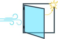 Studierende können beim INNOVACE 2022 eine Konstruktionslösung einreichen, die das unkontrollierte Zuschlagen von Fenstern und Türen verhindert, möglichst unauffällig untergebracht ist und einen Bauraum von 65 x 110 mm einhält / Grafiknachweis: ACE Stoßdämpfer GmbH