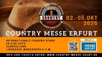 60 Live-Acts auf drei Bühnen zur Country Messe Erfurt