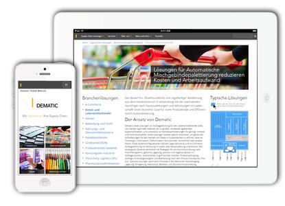 Das neue Responsive Design ermöglicht eine Erreichbarkeit überall und unabhängig vom Endgerät. Foto: Dematic GmbH