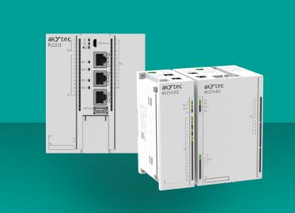 Von der Erstellung eines Web-Servers bis zur Cloud-Verbindung: Die PLC210 (links) unterstützt zahlreiche Protokolle und bietet dadurch viele Möglichkeiten. Die Ethernet-I/O-Module der MX210-Serie (rechts) bieten Hochfrequenzeingängen von bis zu 100 kHz